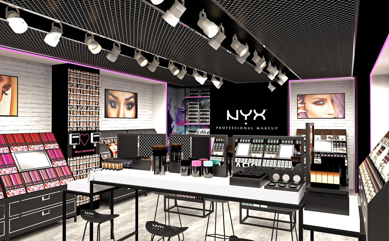design concept boutique NYX make up
