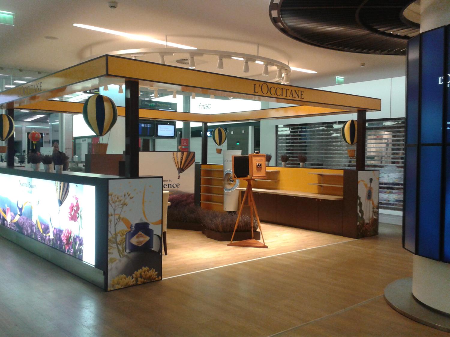 pop up store l'occitane aéroport de roissy charles de gaulle