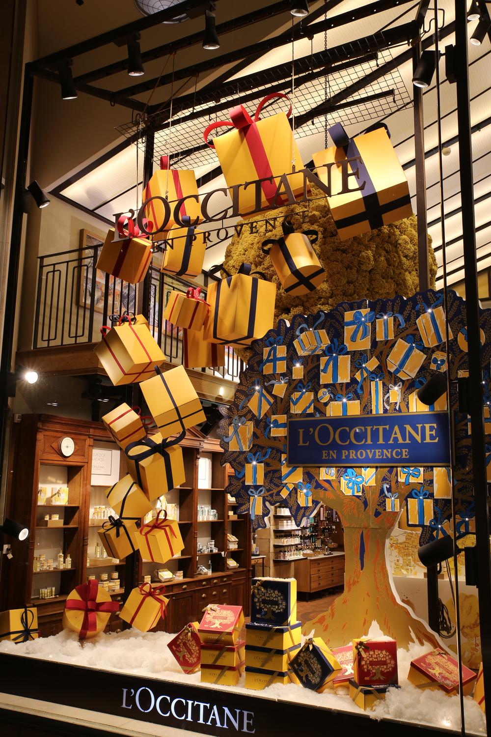 Vetrina L'Occitane Noël