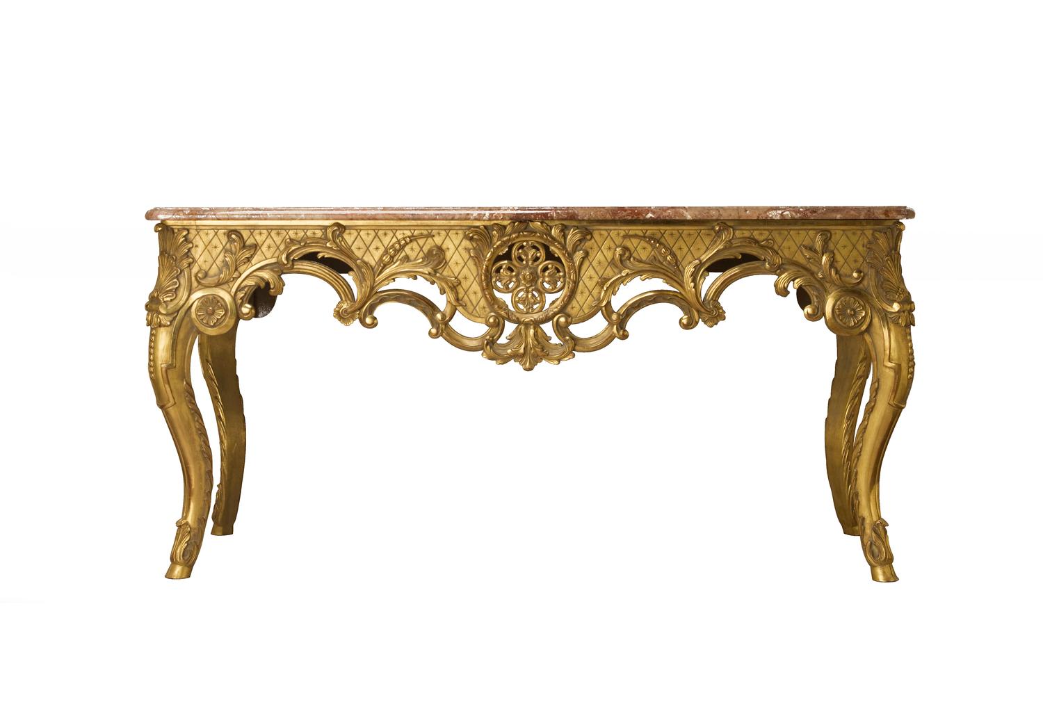 console louis XIV dorée à l'or-Atelier d'Art Marc Morisset